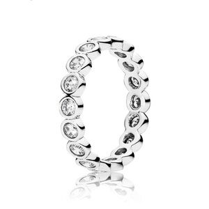 Alluring Brilliant Clear Cubic Zirconia Ring